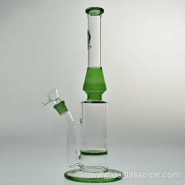 Wholesale Straight Glass Beaker with Honeycomb Glass bong water pipe with clear bowl Accept OEM and ODM